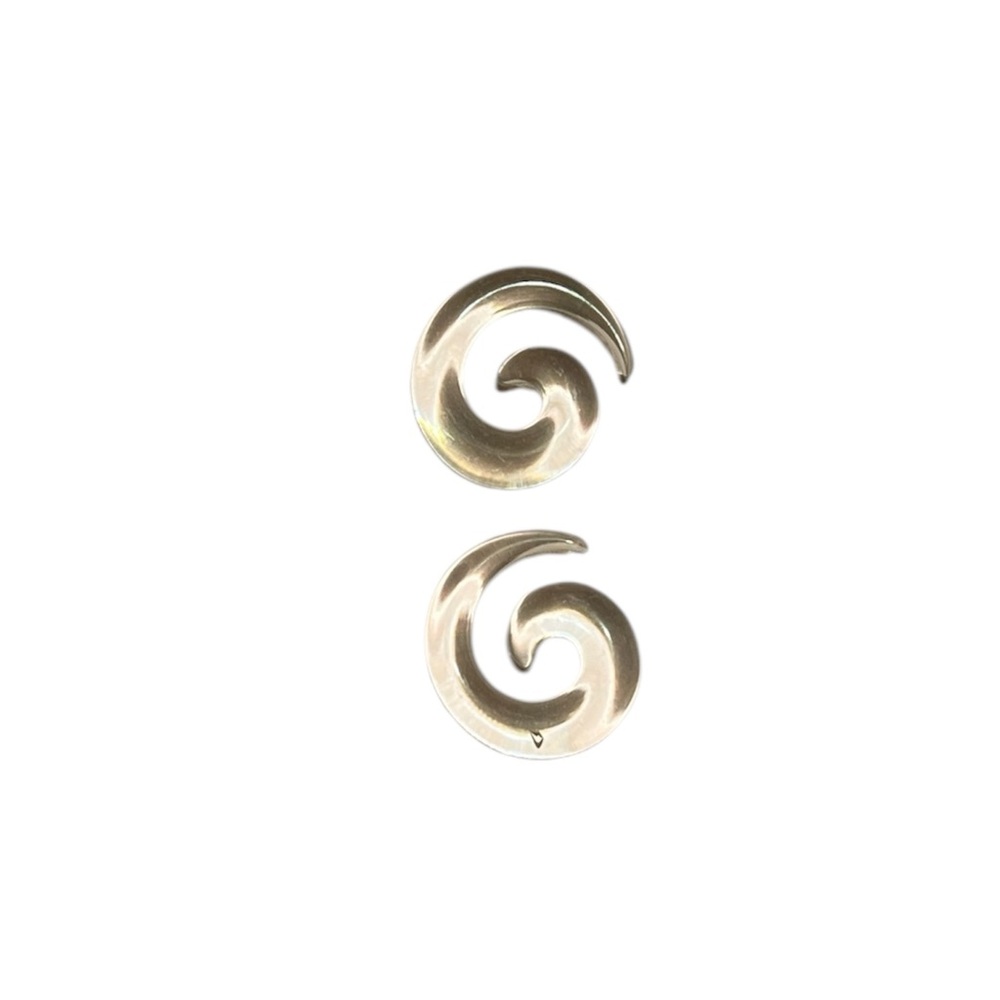 Clear Pair of Brand New Acrylic Spiral Ear Stretcher size 0g